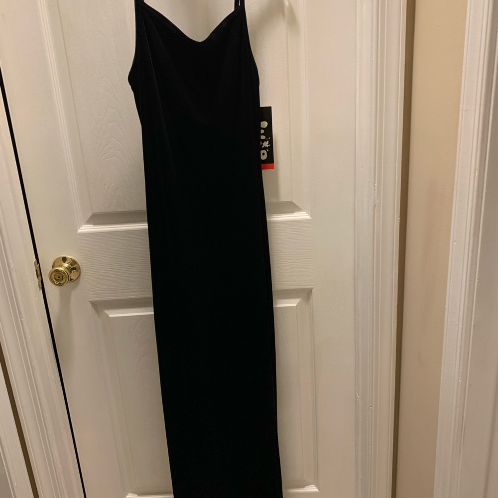 Long black velvet holiday dress!